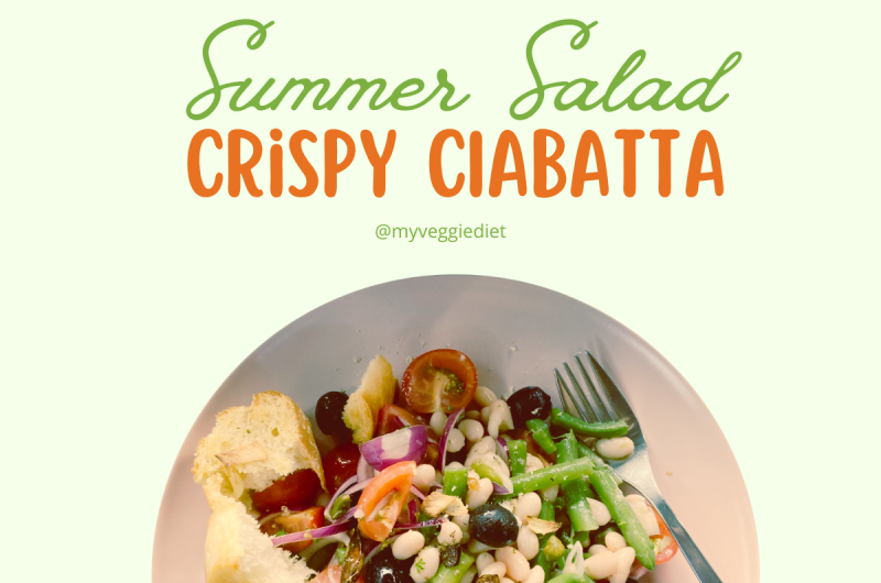 Summer Salad with Garlic Ciabatta - Refreshing Taste of the Mediterranean