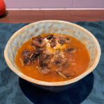 Butternut Squash and Mushroom Soup with Soured Cream